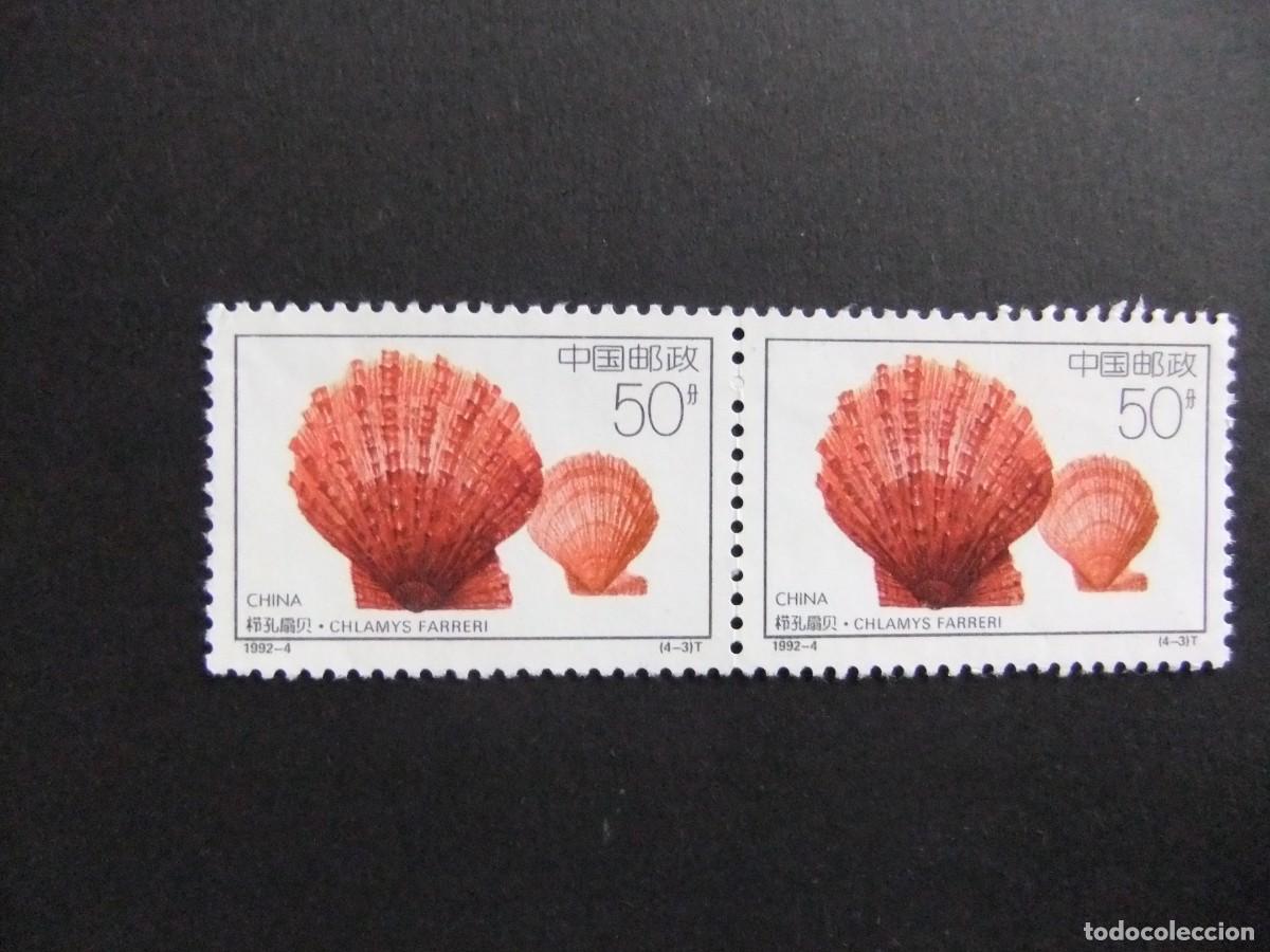 Sellos: 57 CHINA CHINE 1992 / FAUNA MARINA CONCHAS / YVERT 3113 + 3113 MNH