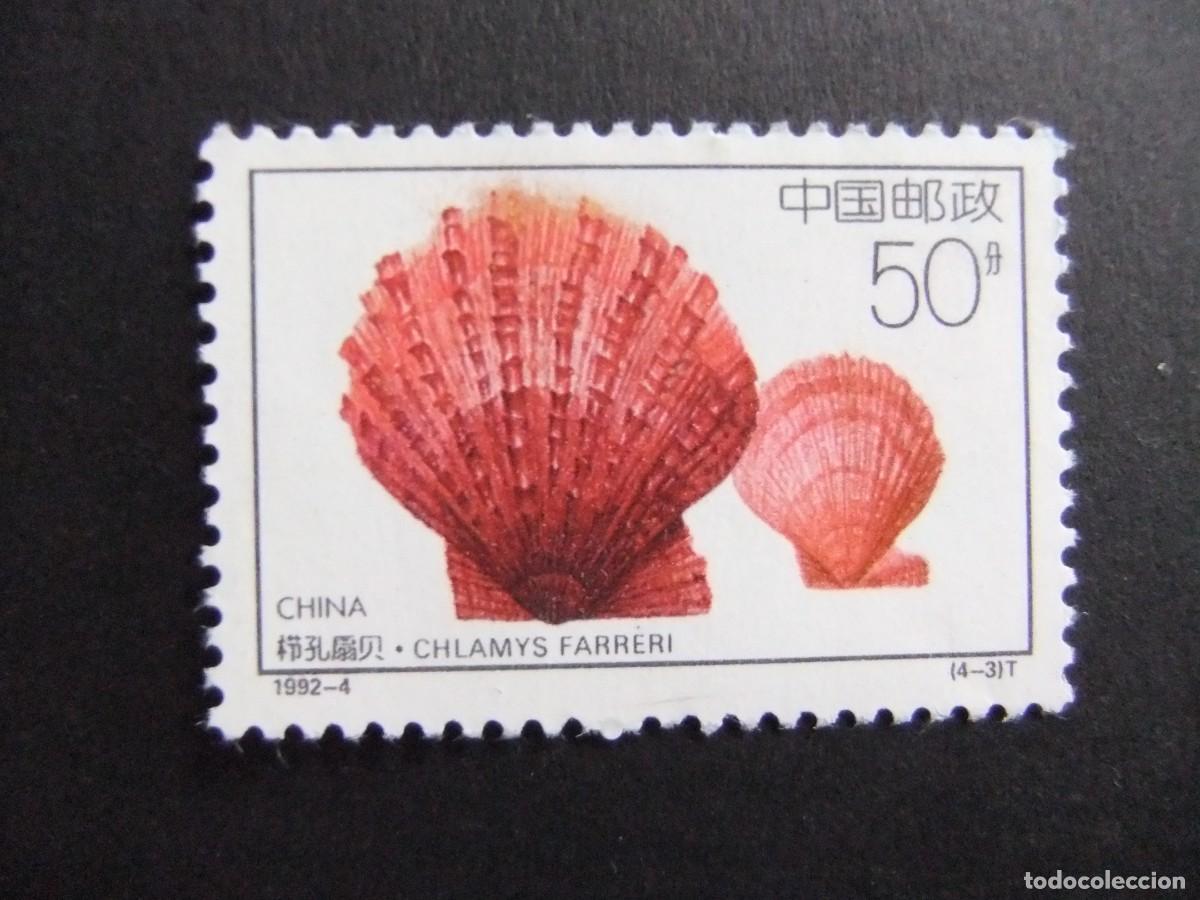 Sellos: 57 CHINA CHINE 1992 / FAUNA MARINA CONCHAS / YVERT 3113 MNH