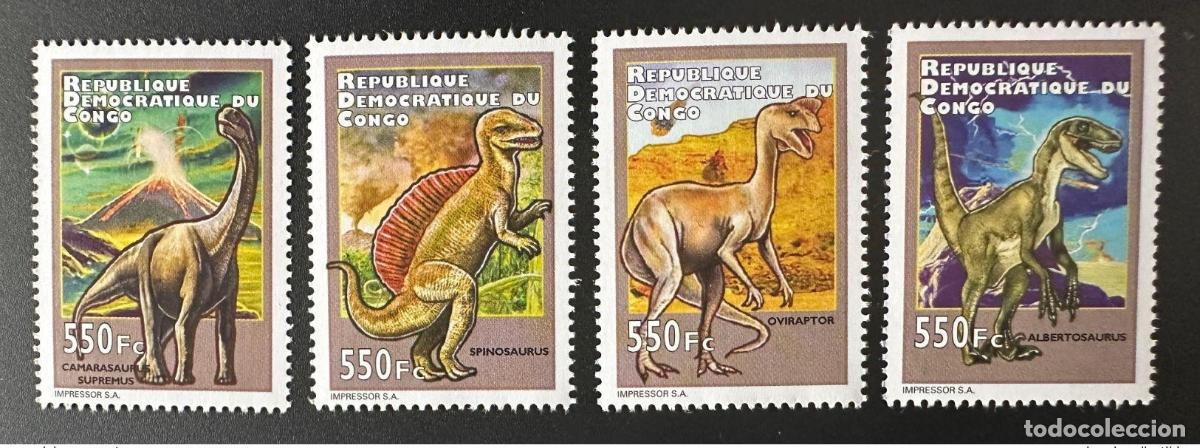 Sellos: Congo 2012 Mi. 2084 - 2087 Dinosaurios Reptiles prehist&oacute;ricos