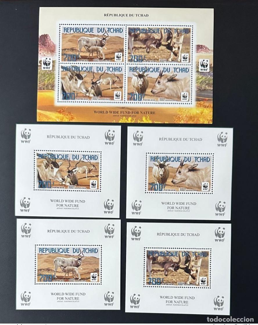 Sellos: Chad Tschad 2012 Mi. 2575 - 2578 Bl. 461 464 WWF Fauna Addax Panda