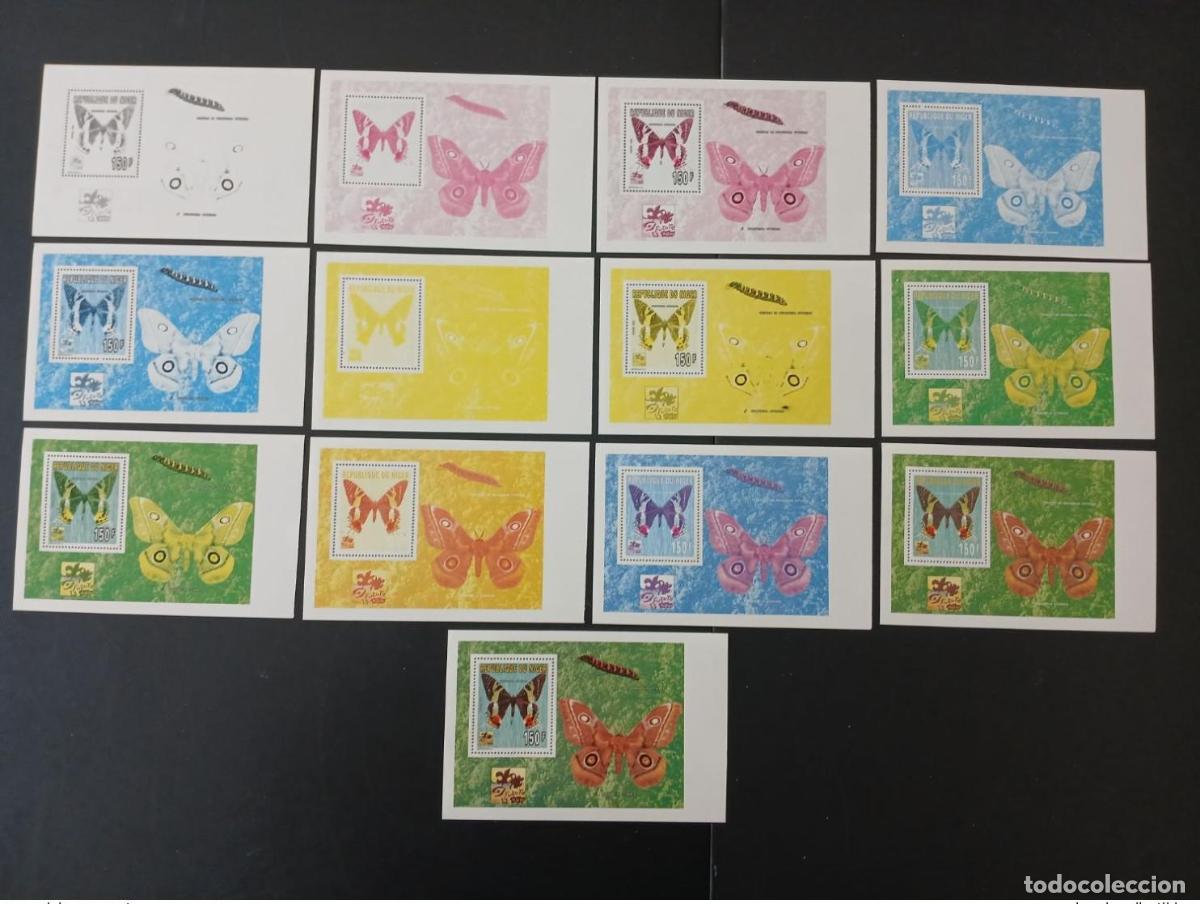 Sellos: N&iacute;ger 1996 Mi. 1186 (Bl.) ensayos en color Butterflies Scouts Scouting