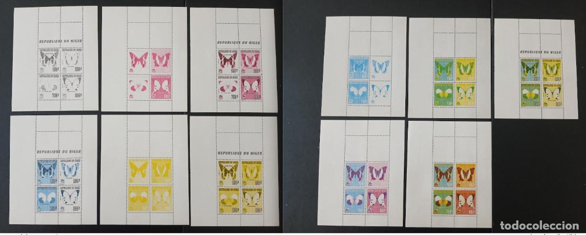 Sellos: N&iacute;ger 1996 Mi. 1186 - 1189 (Klb) ensayos en color Mariposas Exploraci&oacute;n
