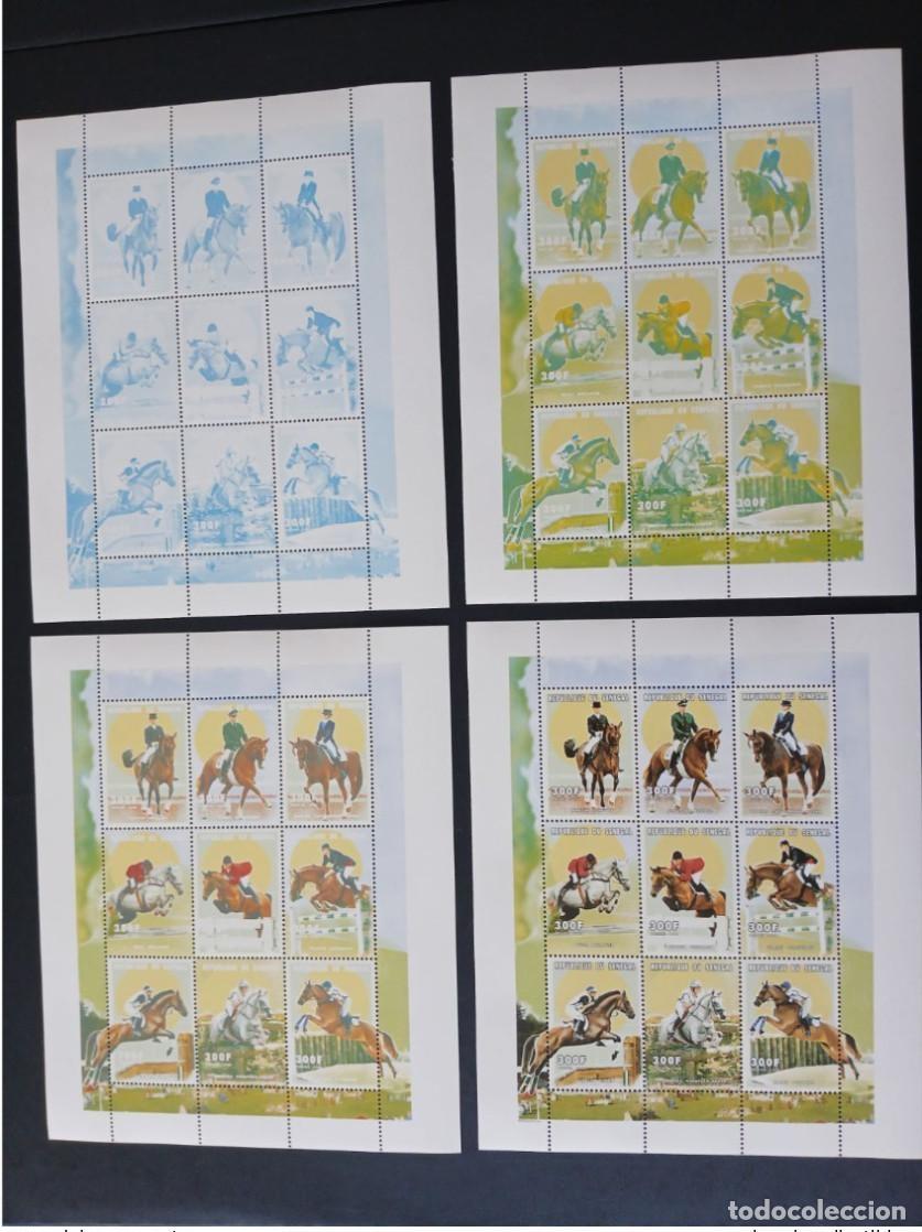Sellos: Senegal 1999 Mi. 1676 - 1684 pruebas de color Equitaci&oacute;n Vida silvestre
