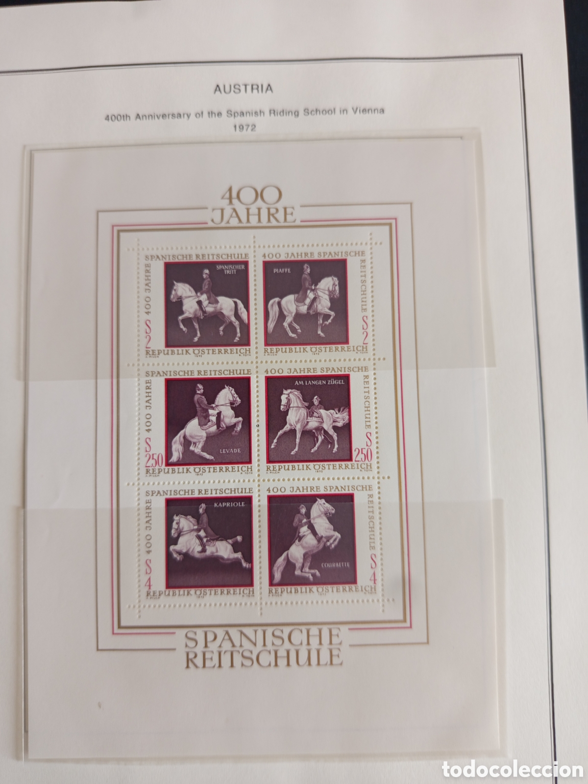 Sellos: AUSTRIA, 1972. Escuela espa&ntilde;ola de Equitaci&oacute;n. Yvert HB 7. Ver fotos. Pedido m&iacute;nimo 3 &euro;.