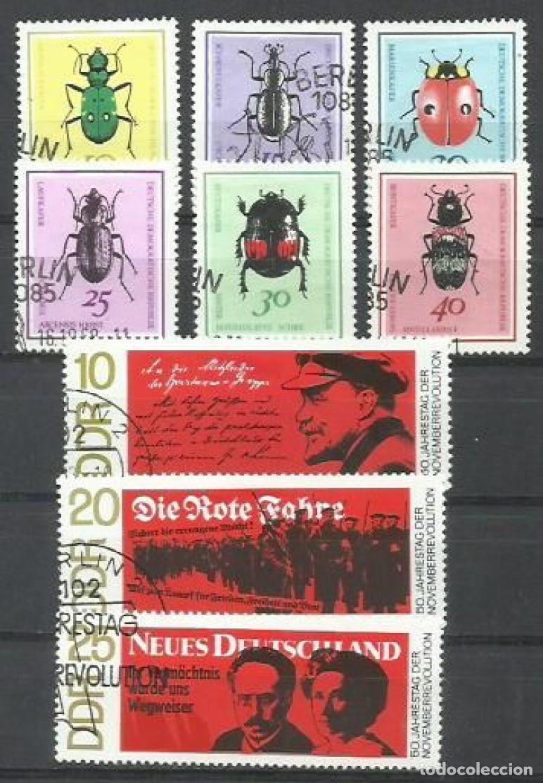 Sellos: 9717-ALEMANIA DEMOCRATICA DDR 2 SERIES COMPLETAS 1968 INSECTOS N&ordm;1107/1112+113/115 DE REGALO, FOTO R