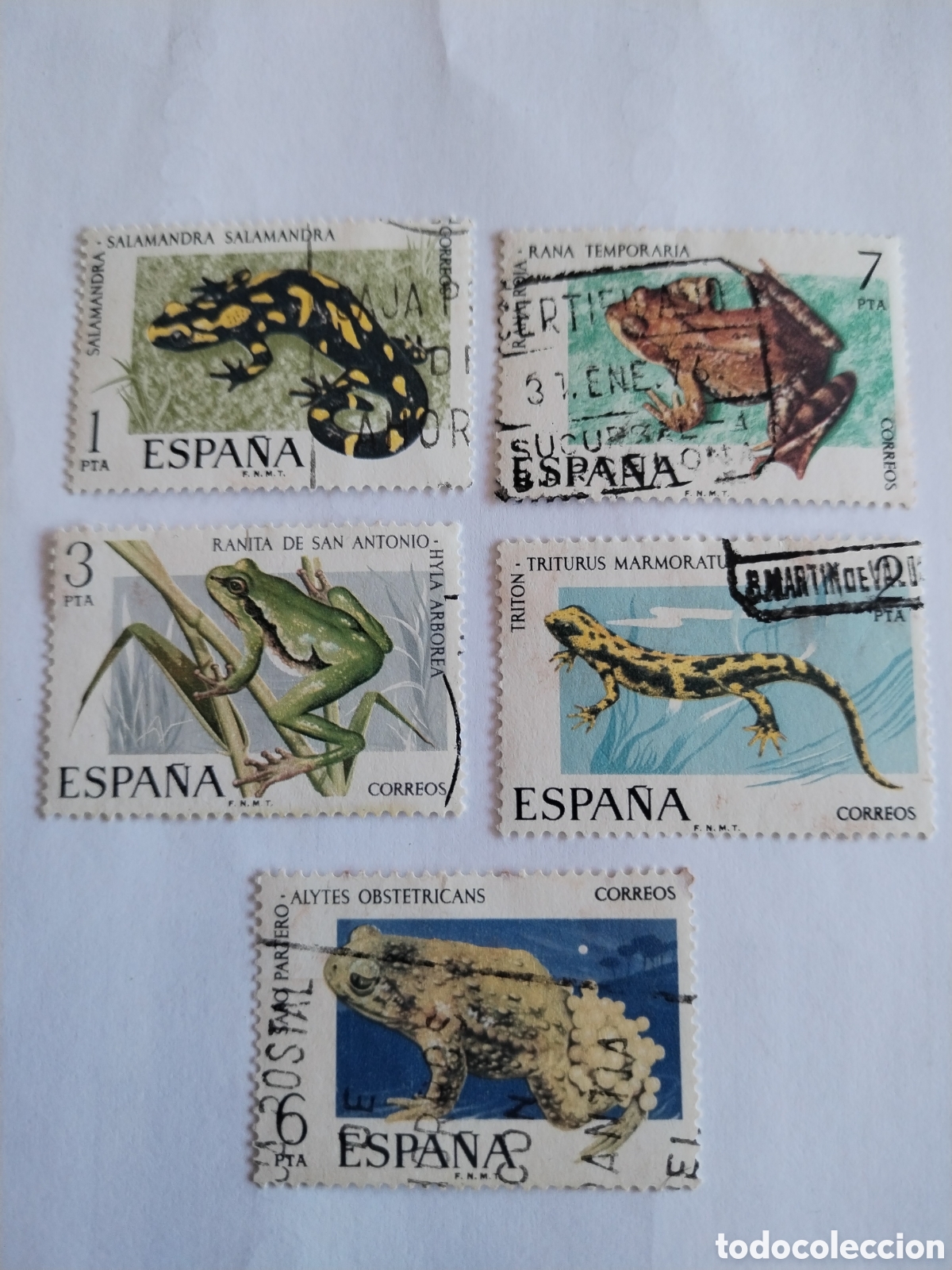 Sellos: Serie completa Sellos Espa&ntilde;a anfifios 1976 Edifil 2272 a 2276