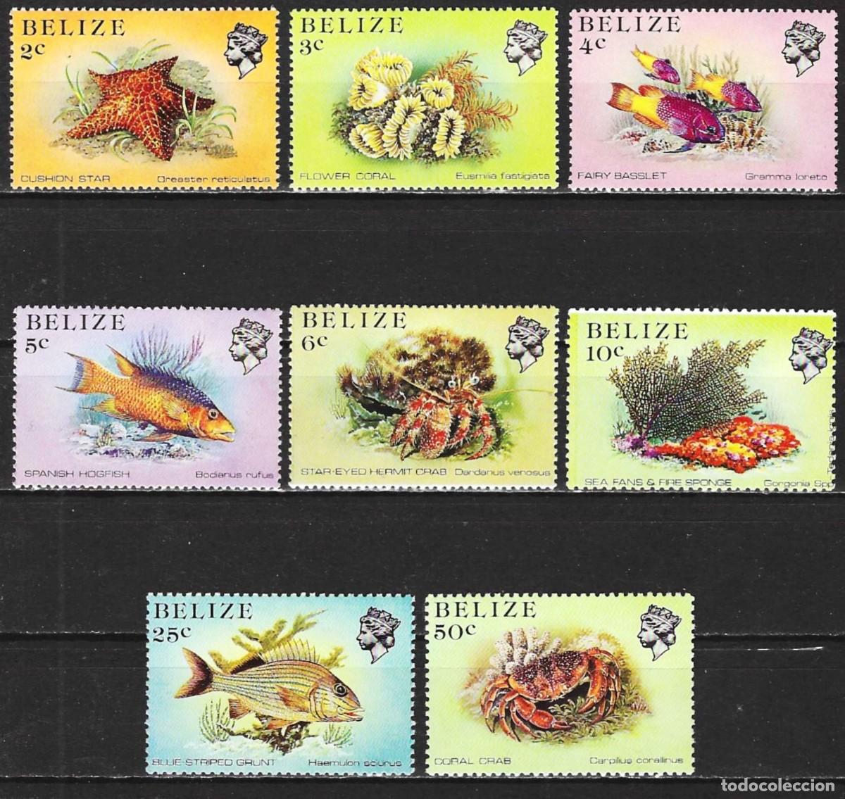 Sellos: Belice 1984 - Mi 730... - YT 659... - Vida marina - MNH**