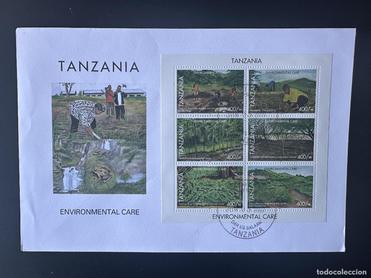 Sellos: Tanzania 2007 Mi. 4481 - 4486 FDC Primer d&iacute;a Cuidado del medio ambiente rana