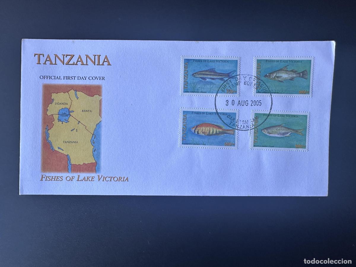 Sellos: Tanzania 2005 Mi. 4301 - 4304 FDC Peces del lago Victoria Fische Fish Wildlife