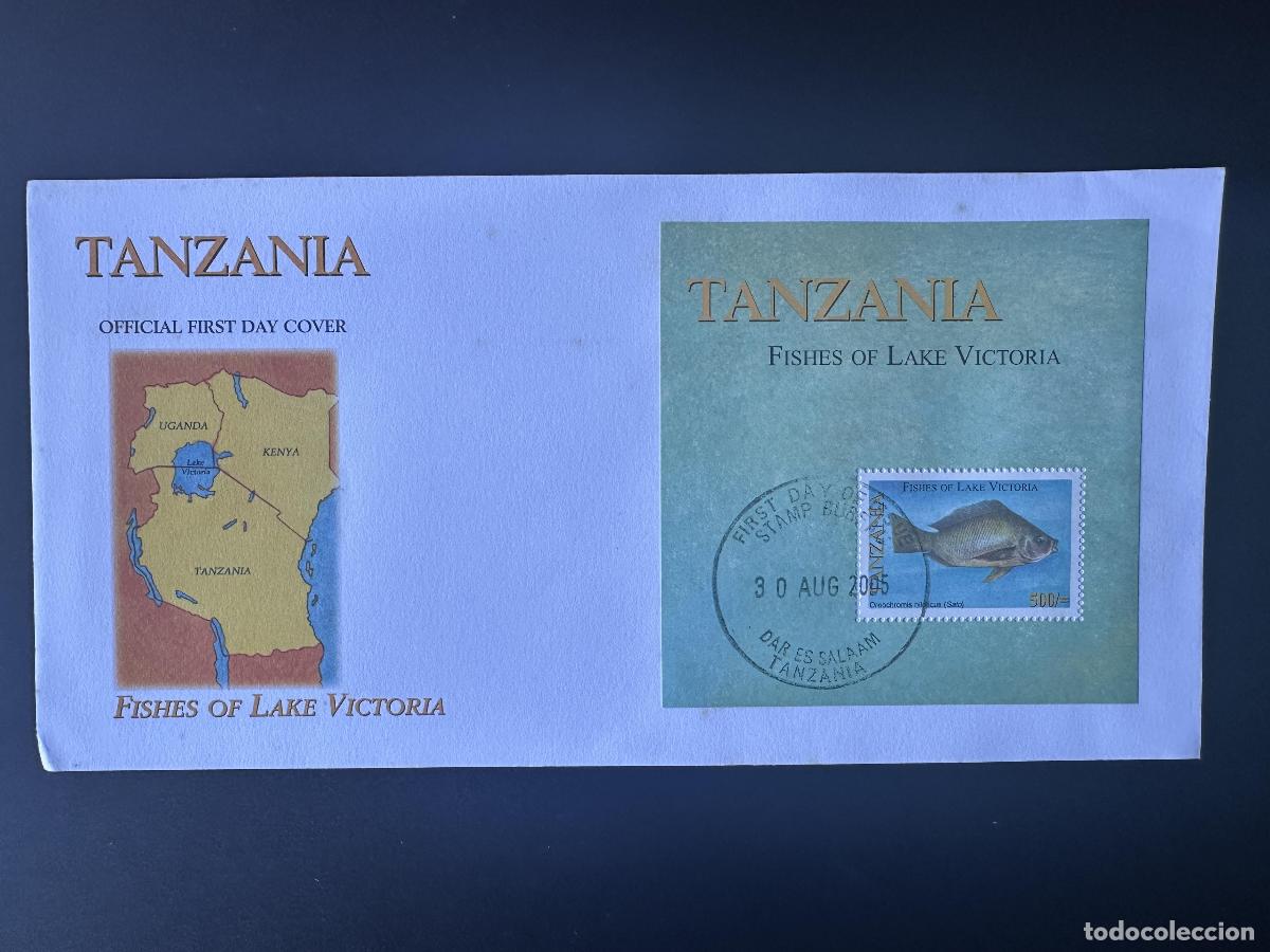 Sellos: Tanzania 2005 Mi. Bl. 582 FDC Peces del lago Victoria Fische Fish & Wildlife