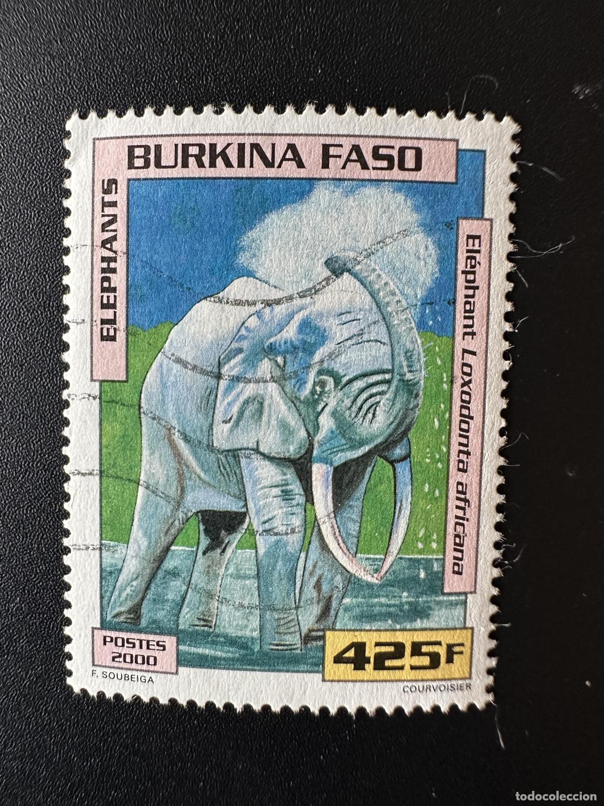 Sellos: Burkina Faso 2000 Mi. 1771 cancelado Elefantes Fauna
