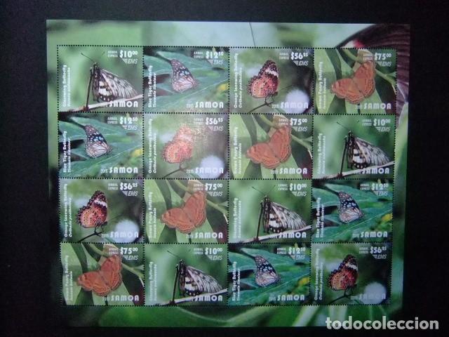 Sellos: 138 SAMOA 2015 / MARIPOSAS BUTTERFLIES PAPILLONS / YVERT bloc 16 sellos 4 series MNH