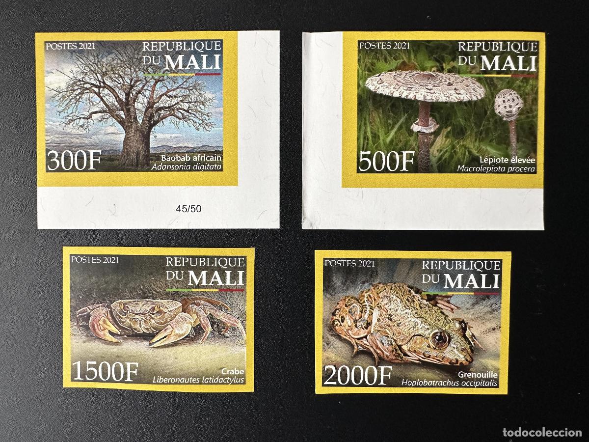 Sellos: Mali mayo de 2021.? ND: Biodiversidad fauna silvestre hongos ranas baobab
