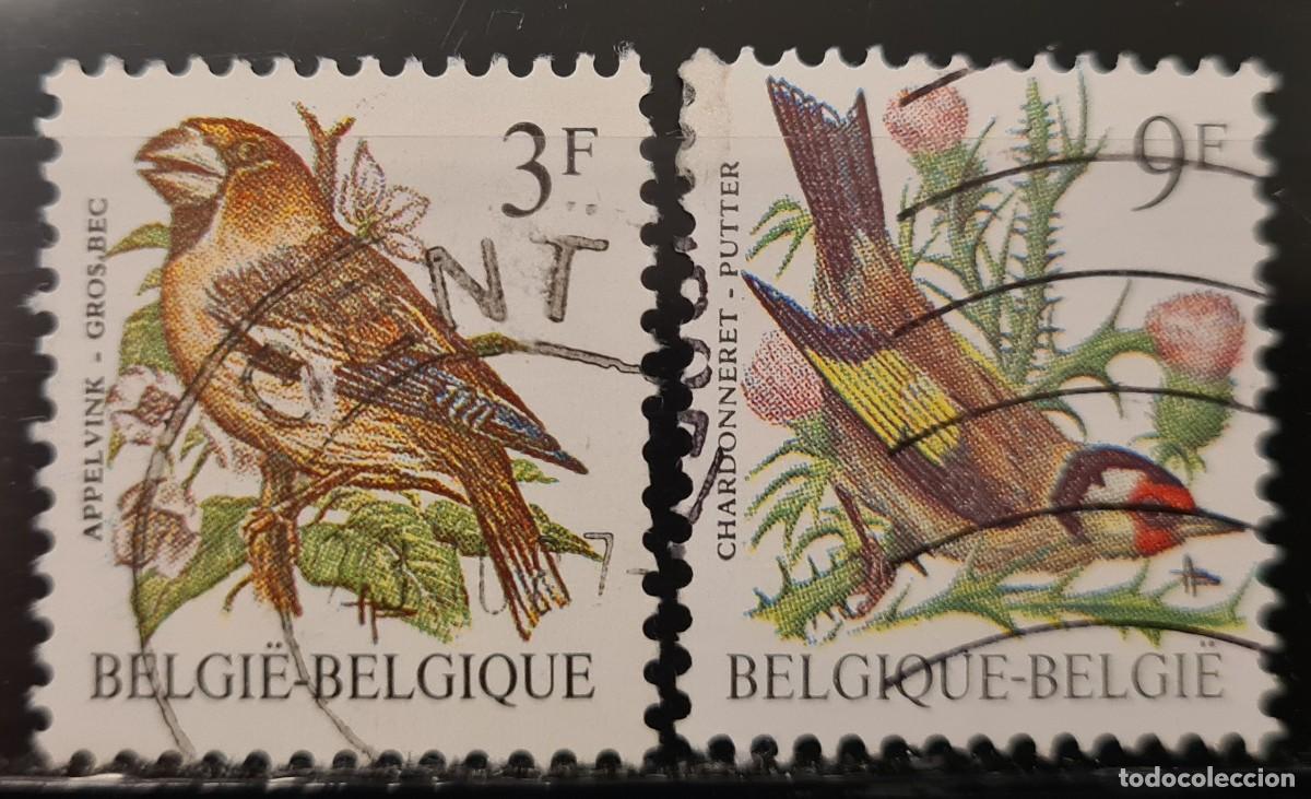 Sellos: Serie completa de sellos usados de B&eacute;lgica 1985: aves
