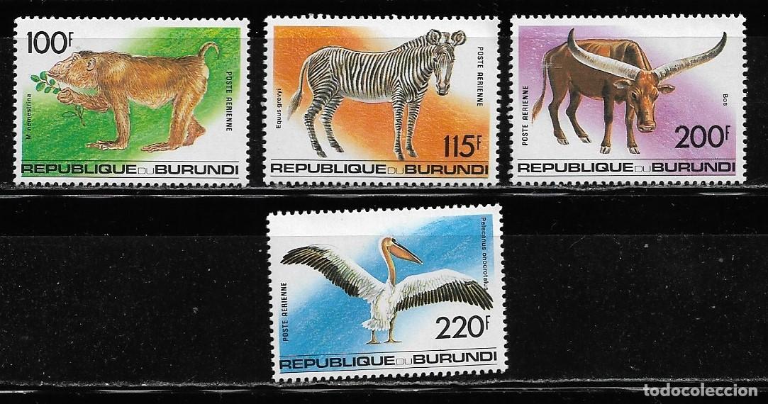 Sellos: BURUNDI 1992. SERIE Mi. 1734/37A - FAUNA SALVAJE. MNH.