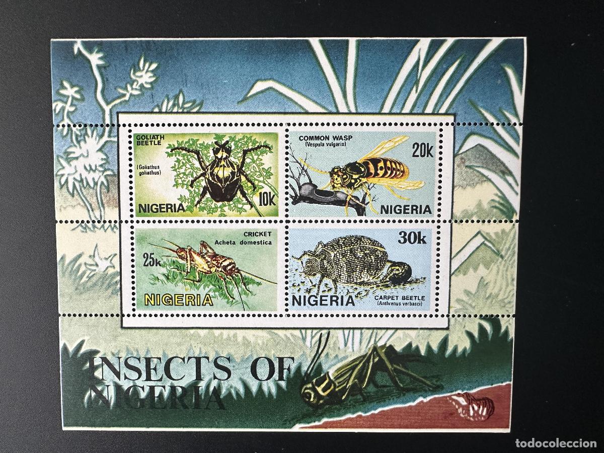 Sellos: Nigeria 1986 Mi. Bl. 7 Insectos Fauna