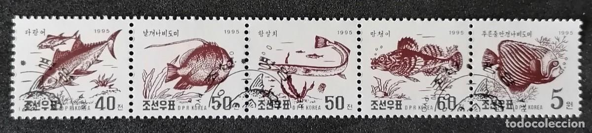 Sellos: COREA 1995 - STRIP / PECES . - Foto 1