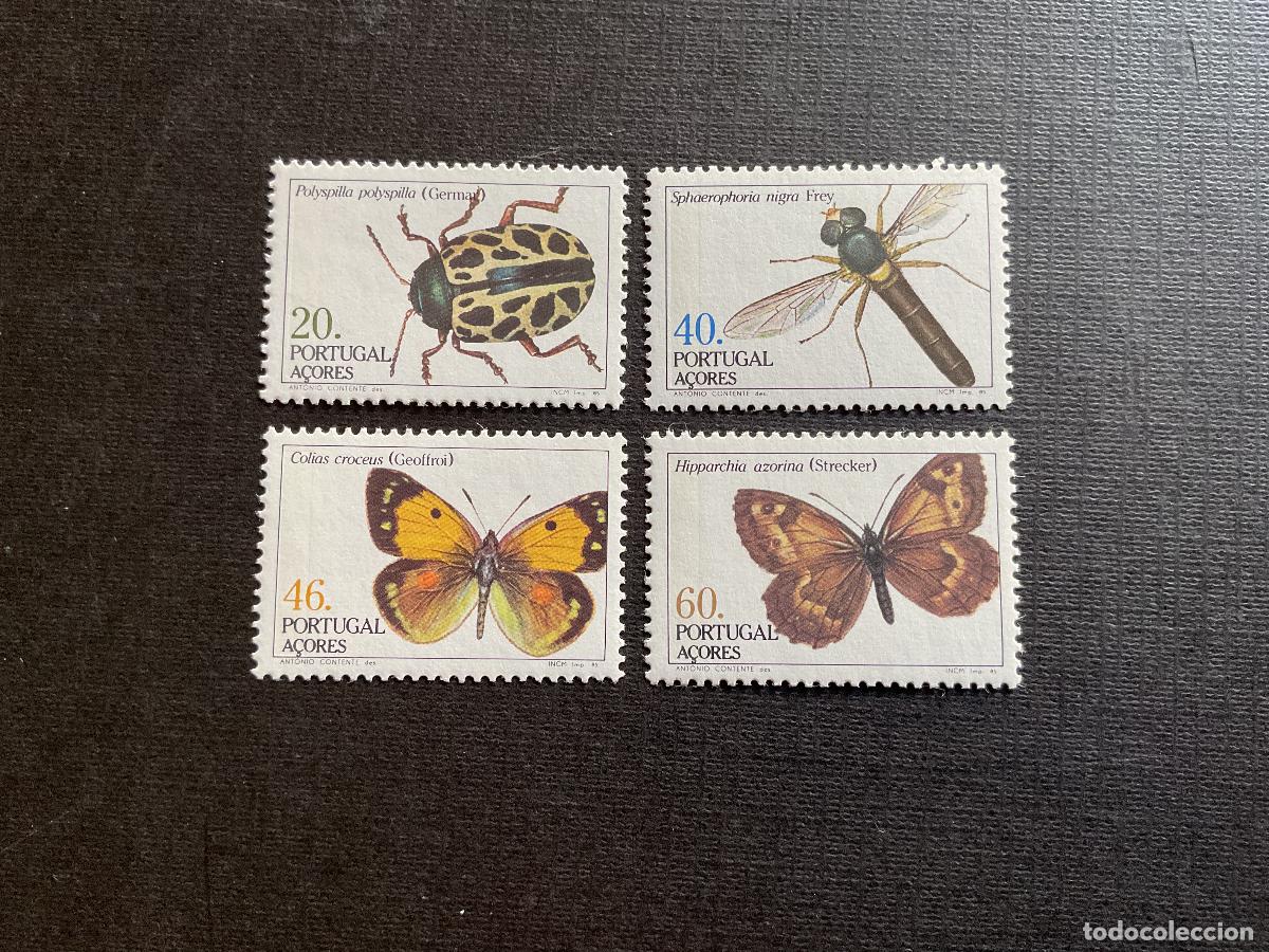 Sellos: AZORES N&ordm; YVERT 358/1*** A&Ntilde;O 1985. INSECTOS DE LAS AZORES (II)