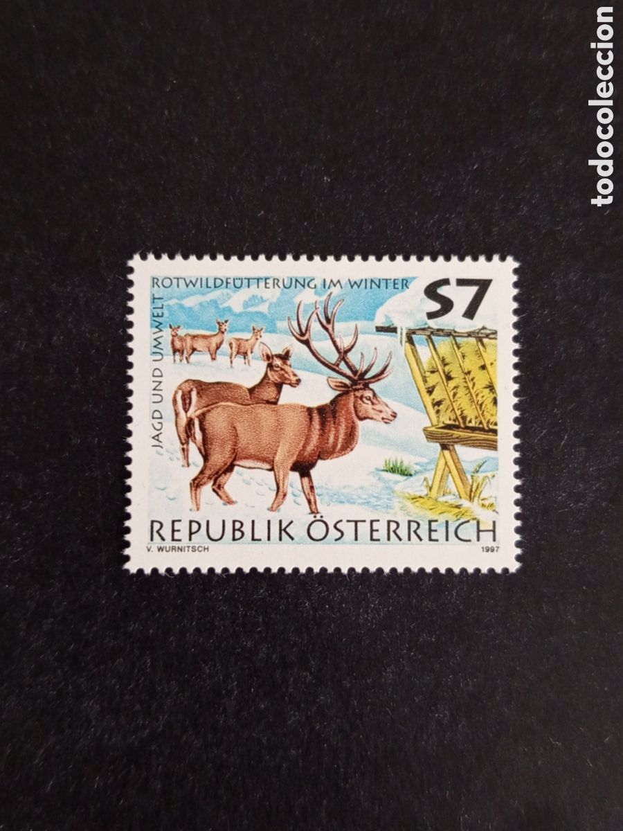 Sellos: AUSTRIA, 1997. Fauna. Caza y medio ambiente. Yvert 2045. Pedido m&iacute;nimo 3 &euro;. Ver fotos.
