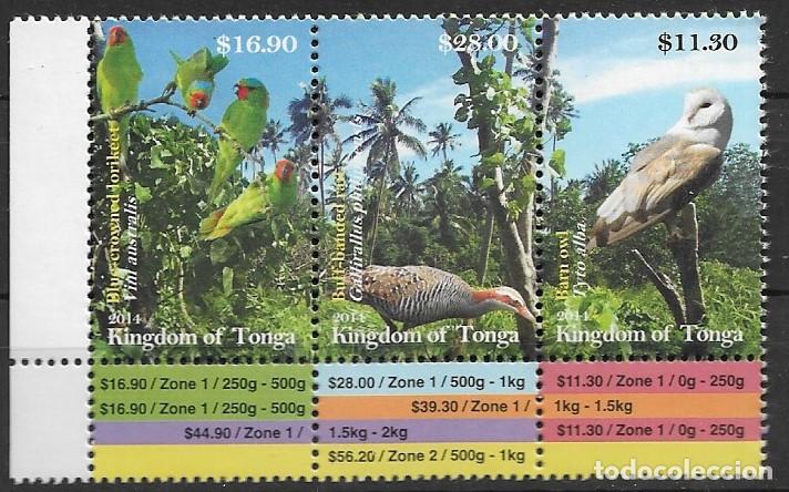 Sellos: TONGA 2014, SERIE SG 1756/58 - FAUNA - AVES DE TONGA. MNH.