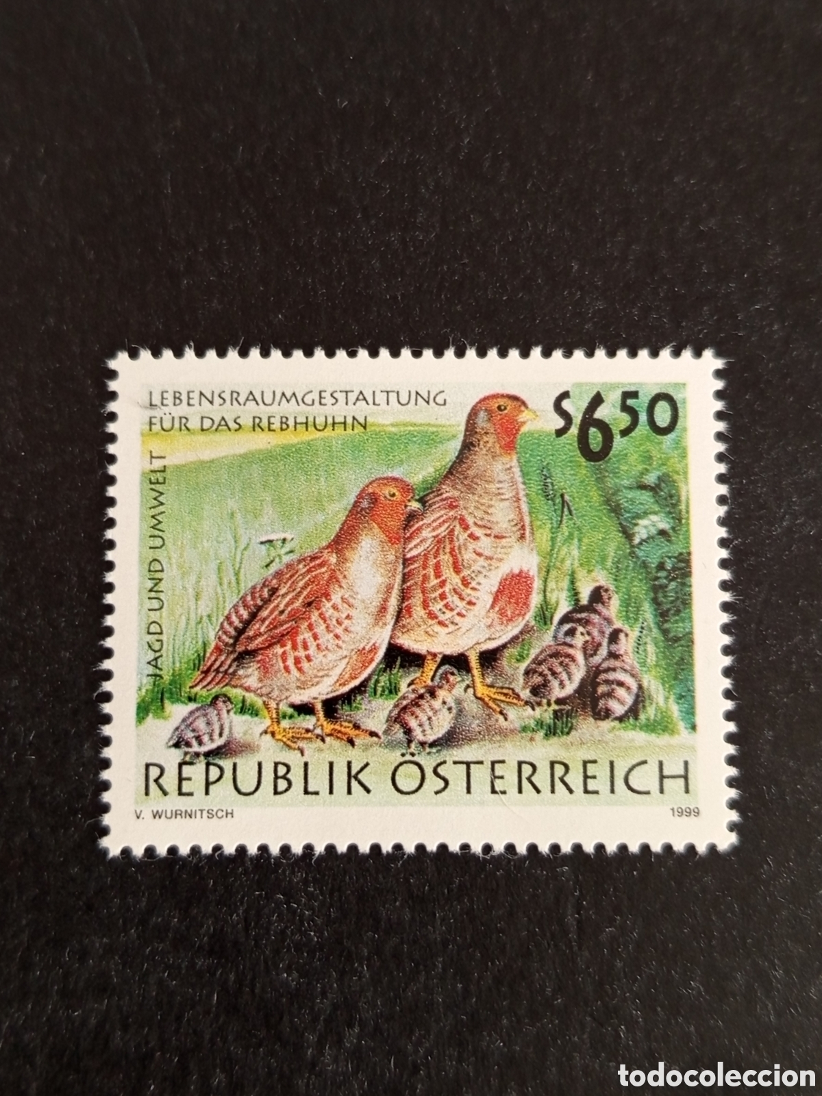 Sellos: AUSTRIA, 1999. Caza y medio ambiente. Perdices. Pedido m&iacute;nimo 3 &euro;. Ver fotos. Sello sin circular