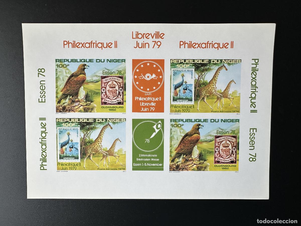 Sellos: N&iacute;ger 1978 Mi. N&ordm; 631 - 632 engomado ND Philexafrica II Libreville Essen Aigle