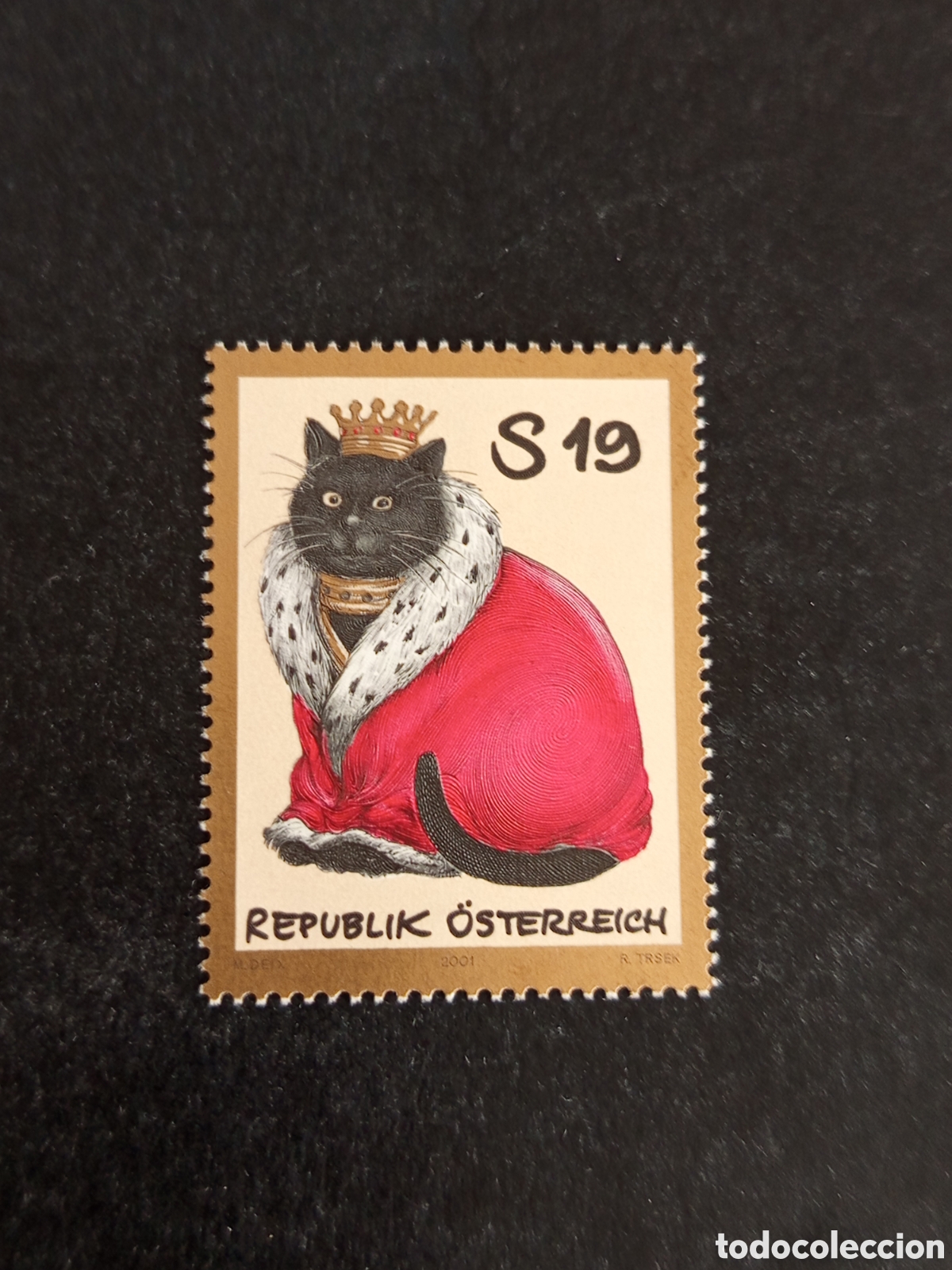 Sellos: AUSTRIA, 2001. Animales dom&eacute;sticos: gato. Pedido m&iacute;nimo 3 &euro;. Ver fotos. Sello sin circular