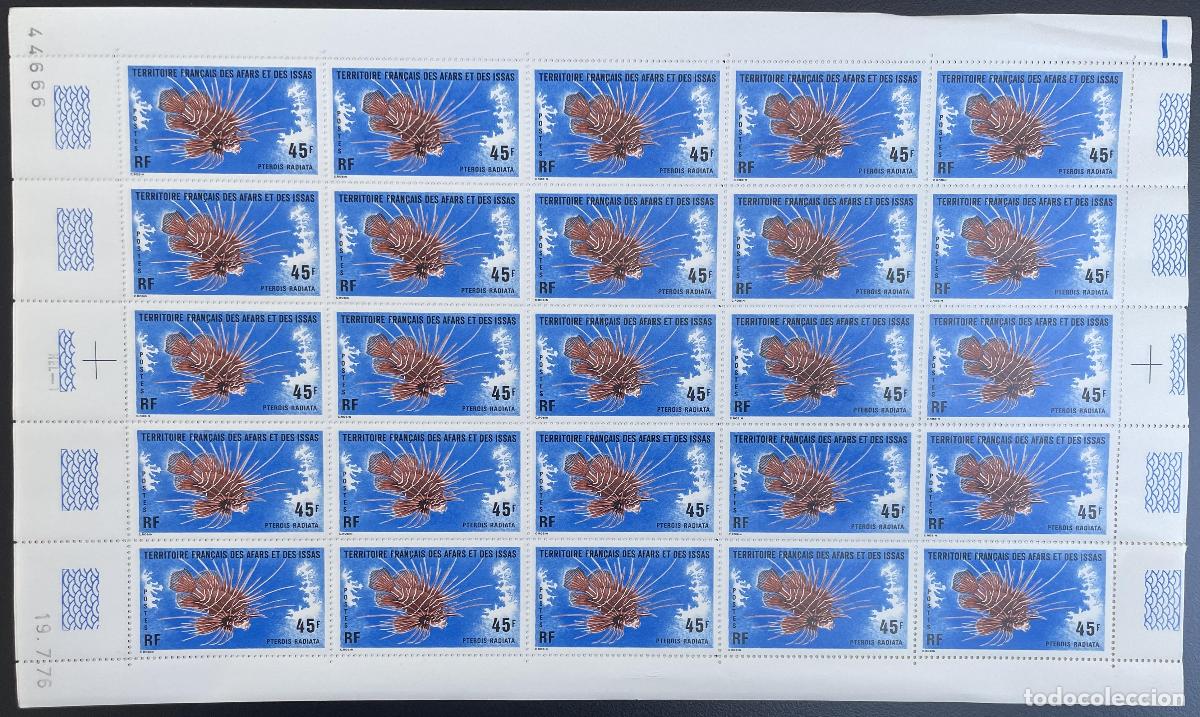 Sellos: Tabla para pez escorpi&oacute;n volador Afars and Issas 1976 YT 435 Pterois radiata