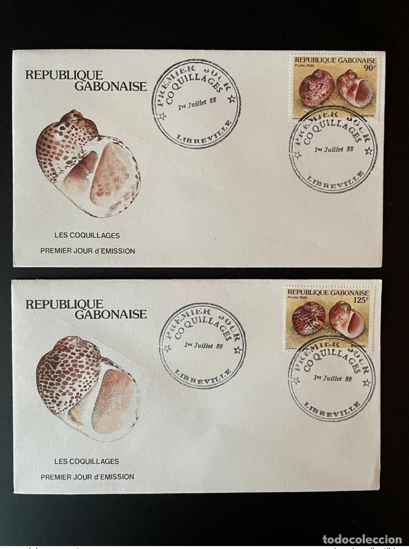 Sellos: Gab&oacute;n 1988 Mi. Los proyectiles del primer d&iacute;a A-B 1026 FDC son raros.