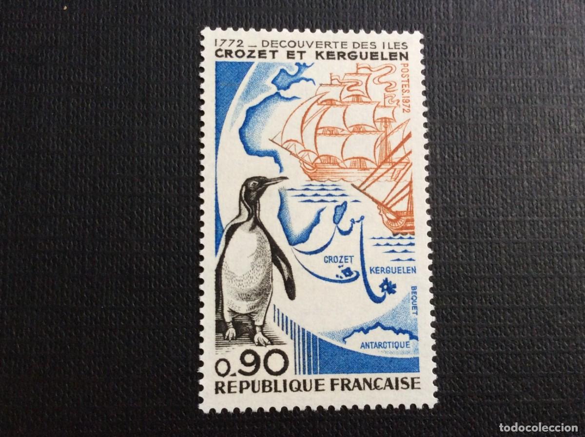 Sellos: FRANCIA N&ordm; YVERT 1704*** A&Ntilde;O 1972. 200 ANIVERSARIO DEL DESCUBRIMIENTO ISLAS CROZET Y KERGUELEN