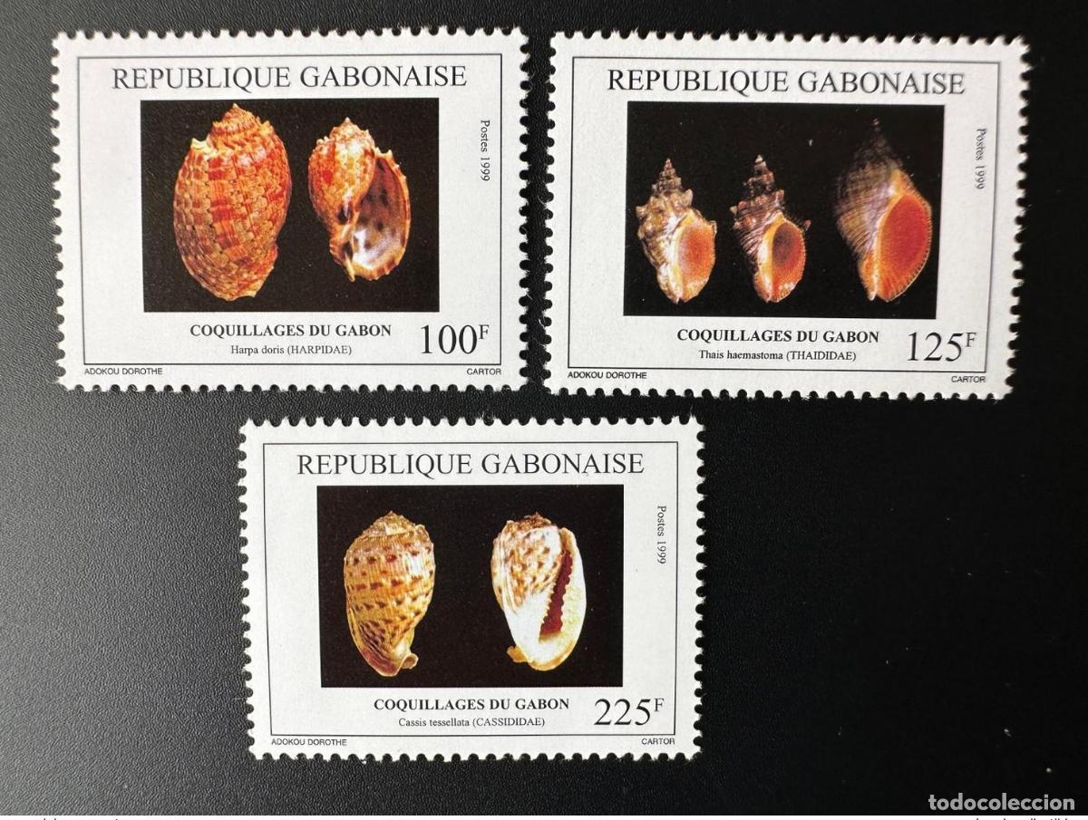 Sellos: Gab&oacute;n 1999 Mi. 1477 - 1479 Conchas crust&aacute;ceos &iexcl;RAROS!