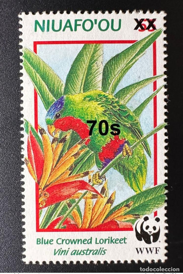 Sellos: Niuafo'ou 1998/2010 Mi. 327 WWF sobrecargado loro de corona azul