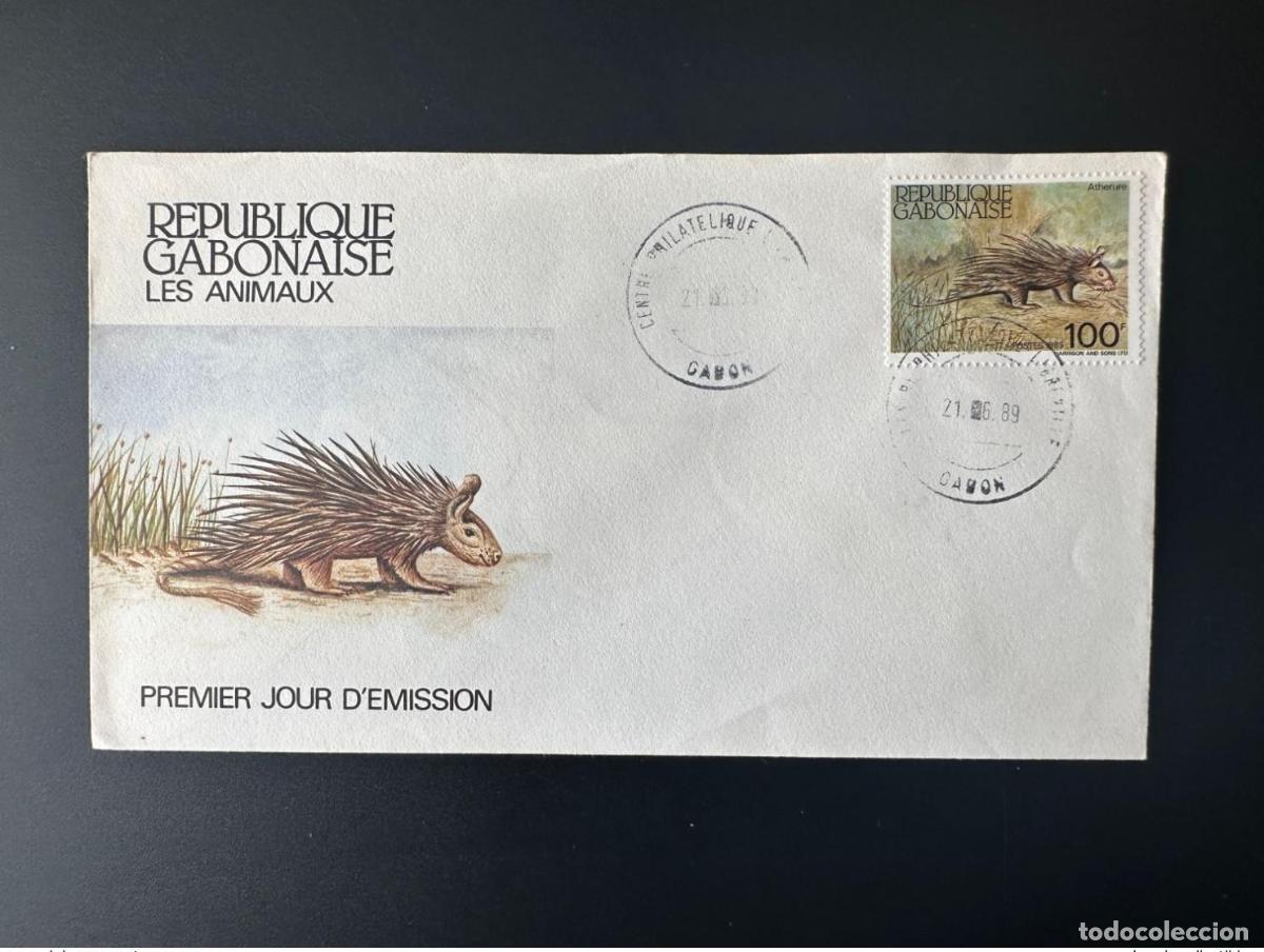 Sellos: Gab&oacute;n 1985 Mi. 931 FDC 1st Day Fauna Atherure &iexcl;Cancelado solo en 1989!