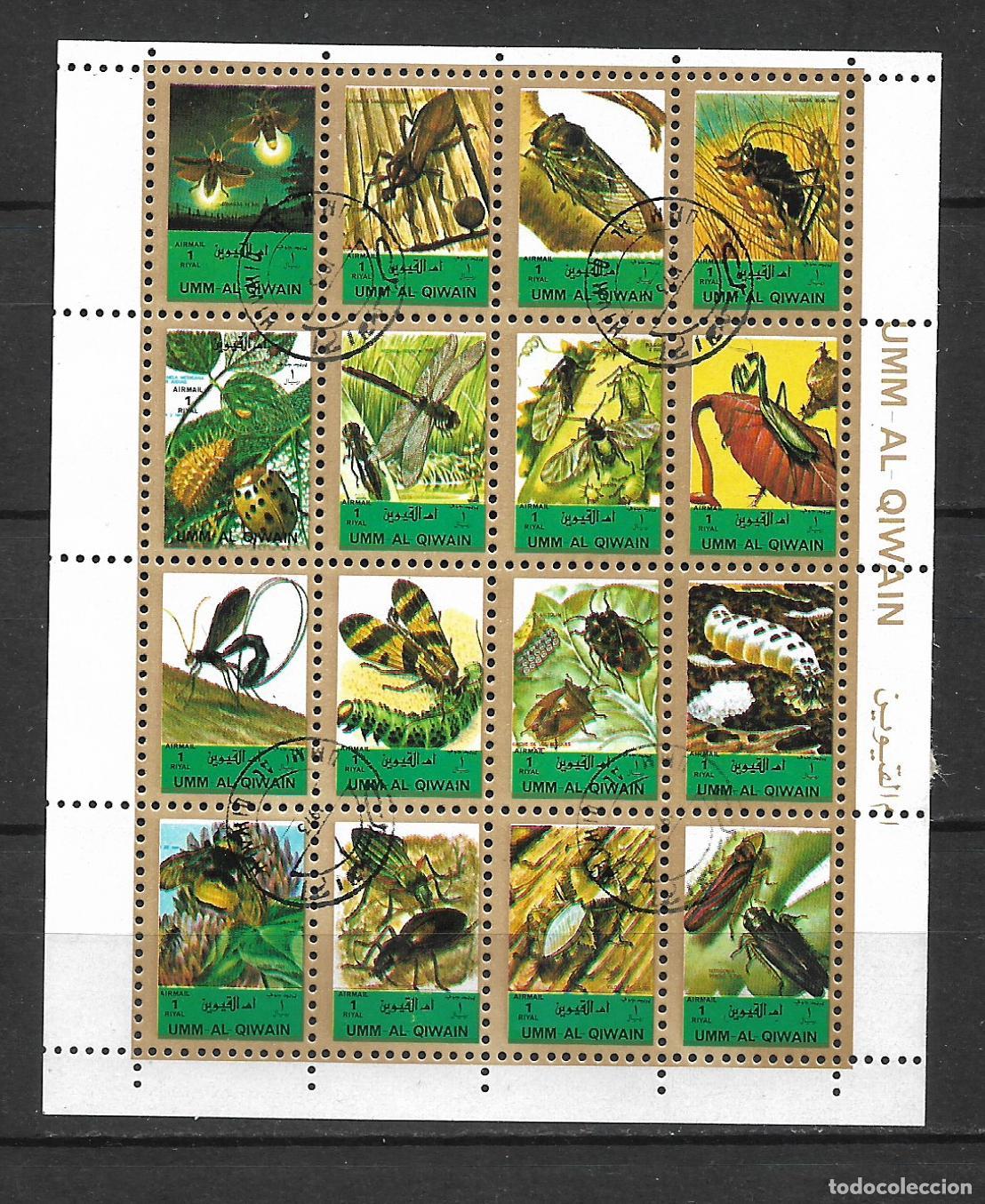 Sellos: UMM AL QIWAIN sellos usado fauna insectos - 22/14