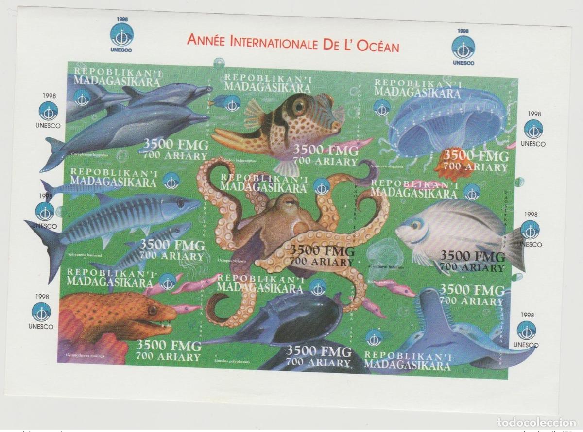Sellos: Madagascar 1998 /1999 Mi. 2256 - 2264 A&ntilde;o del oc&eacute;ano Peces IMPERF ND