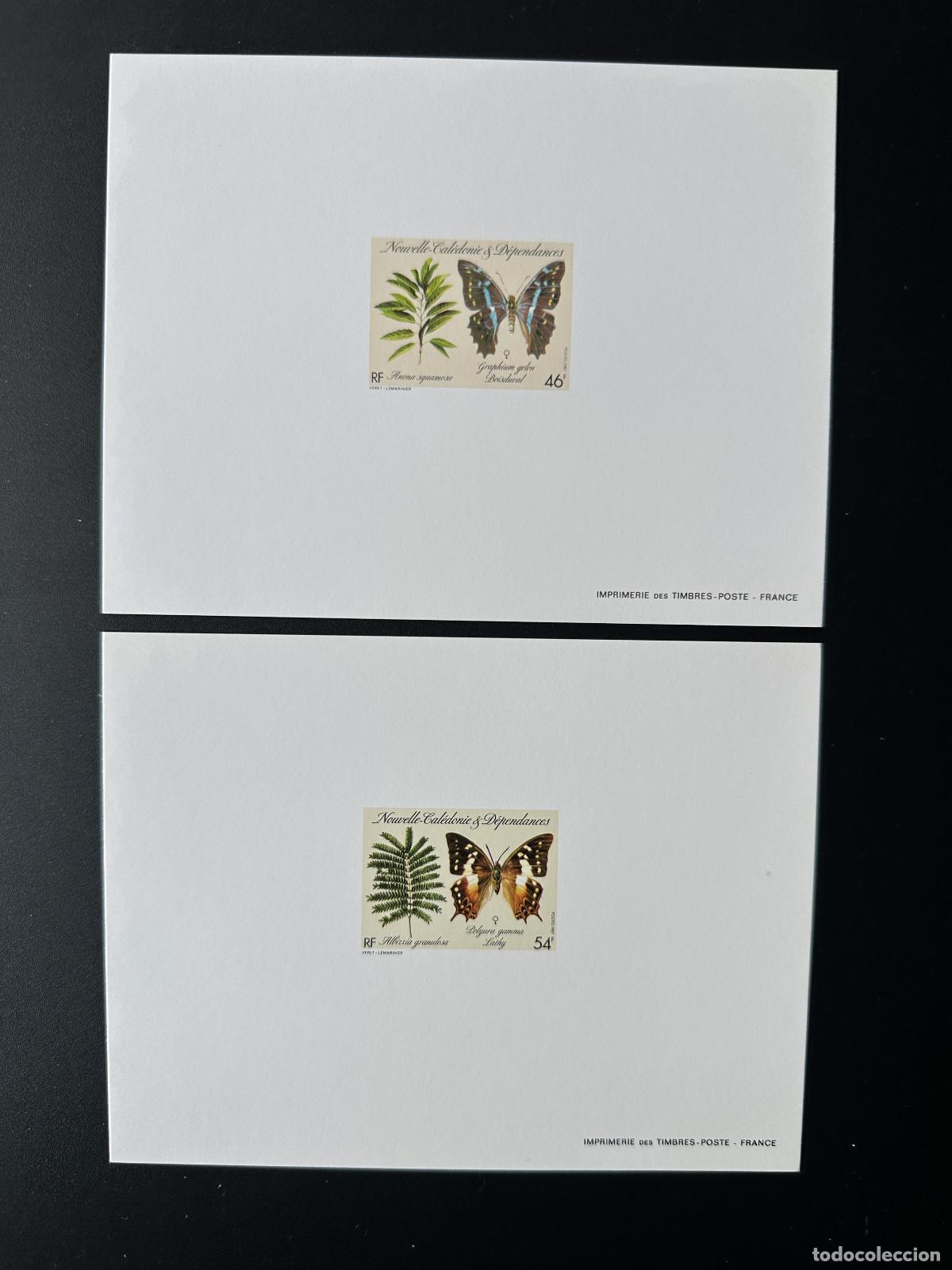 Sellos: Nueva Caledonia 1987 YT 533-534 a prueba de lujo mariposas fauna y helecho