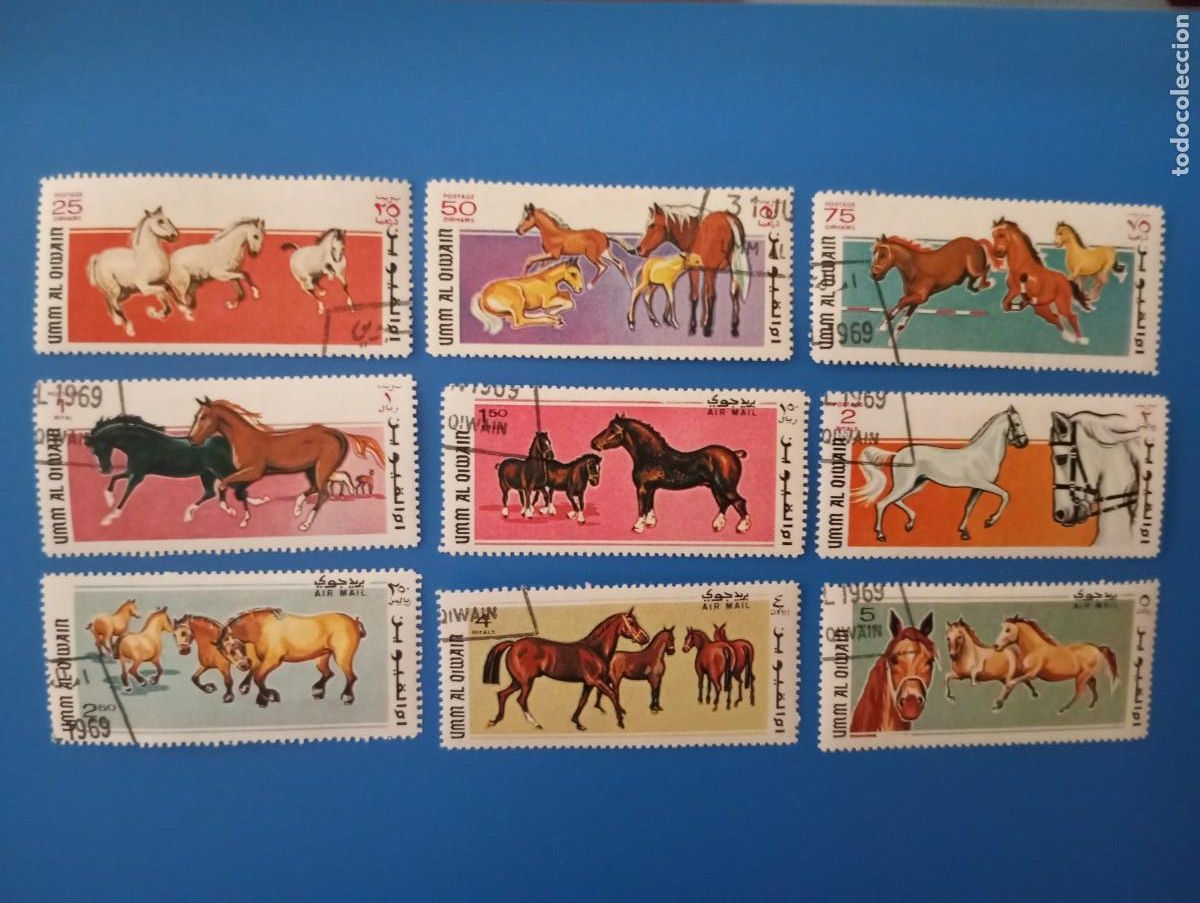 Sellos: CABALLOS, SELLOS DE UM AL QUIWAIN