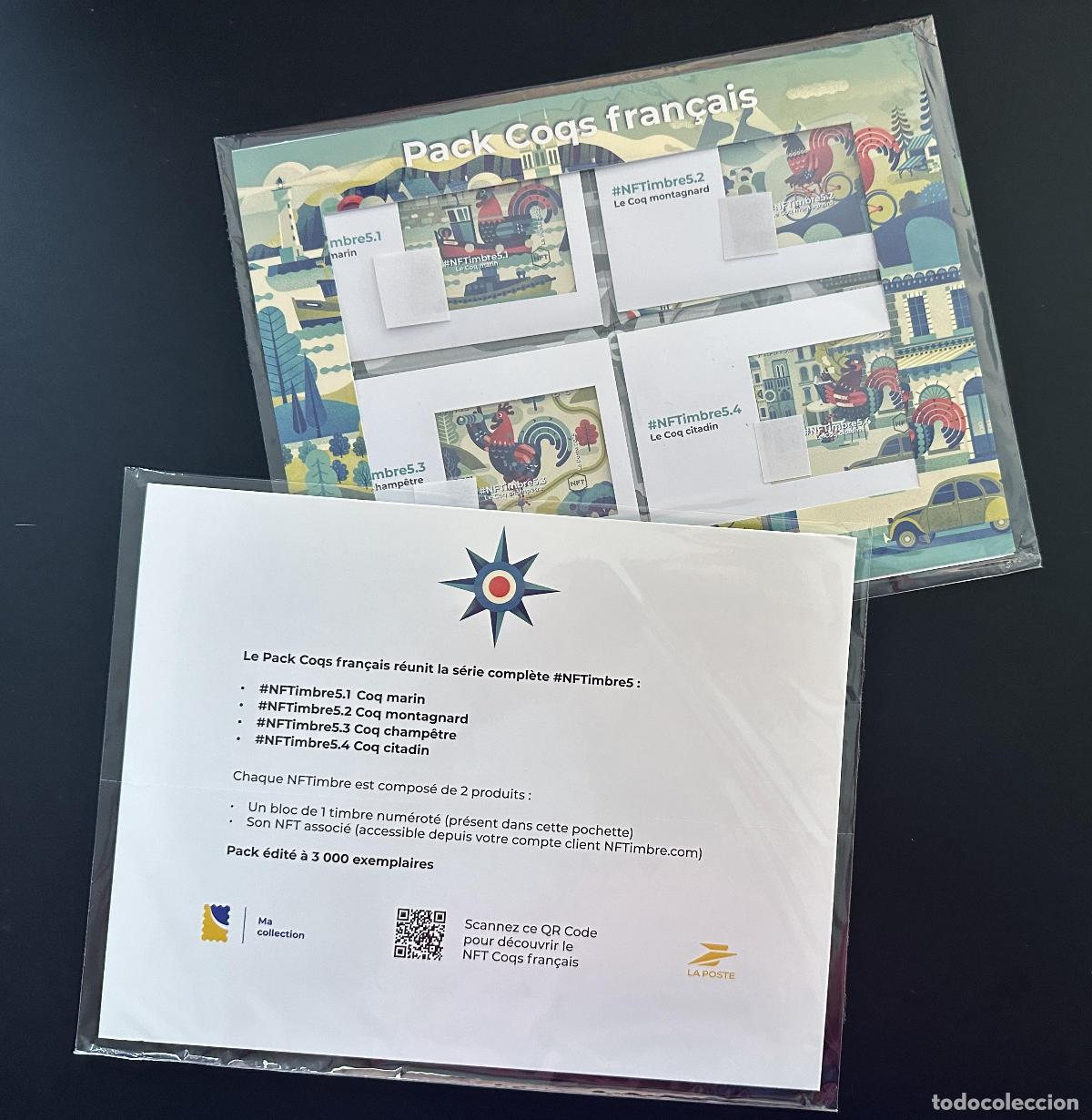 Sellos: Francia 2025 YT No. 9-12 NFTimbre5 Rooster French Hahn Pack 1x