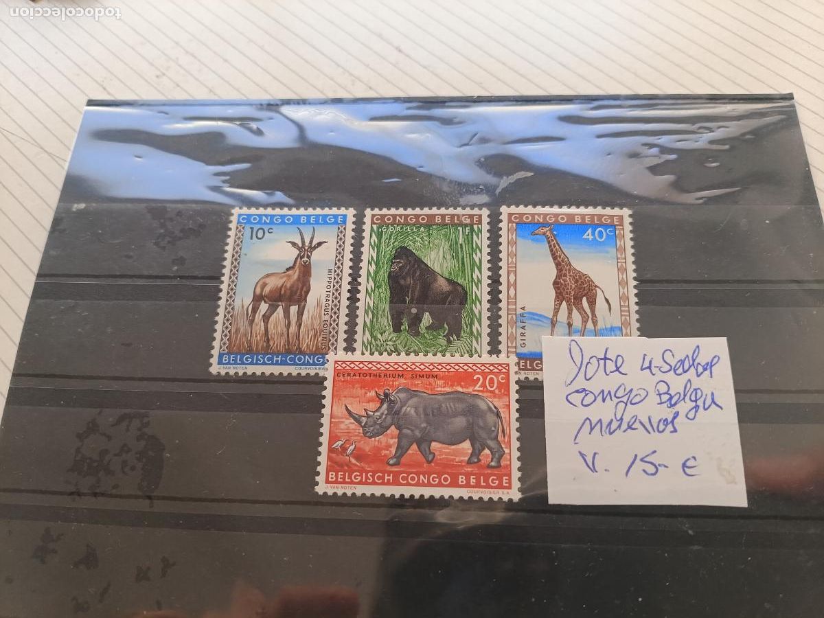 Sellos: Fauna. Lote de sellos. Congo belga - Foto 1