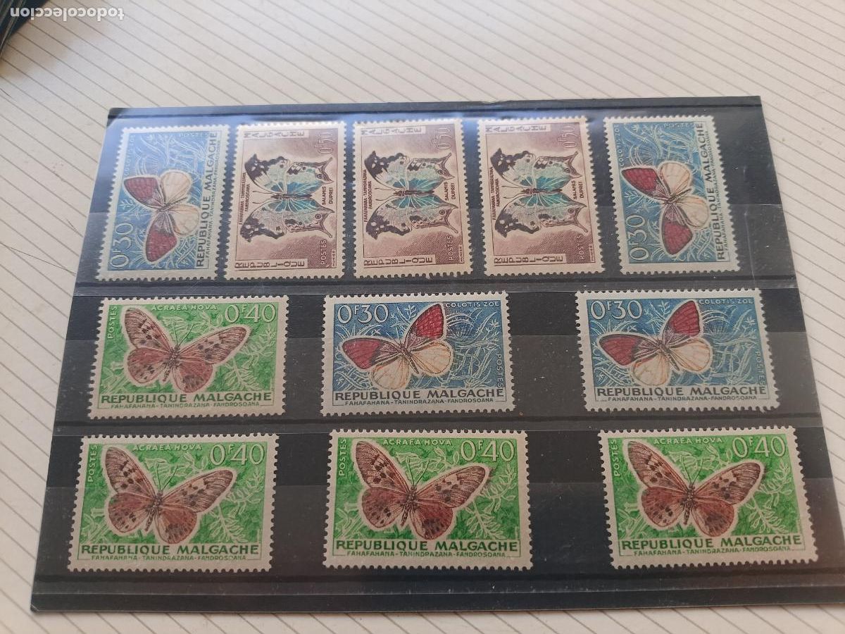 Sellos: Fauna. Lote de sellos. Madagascar, mariposas