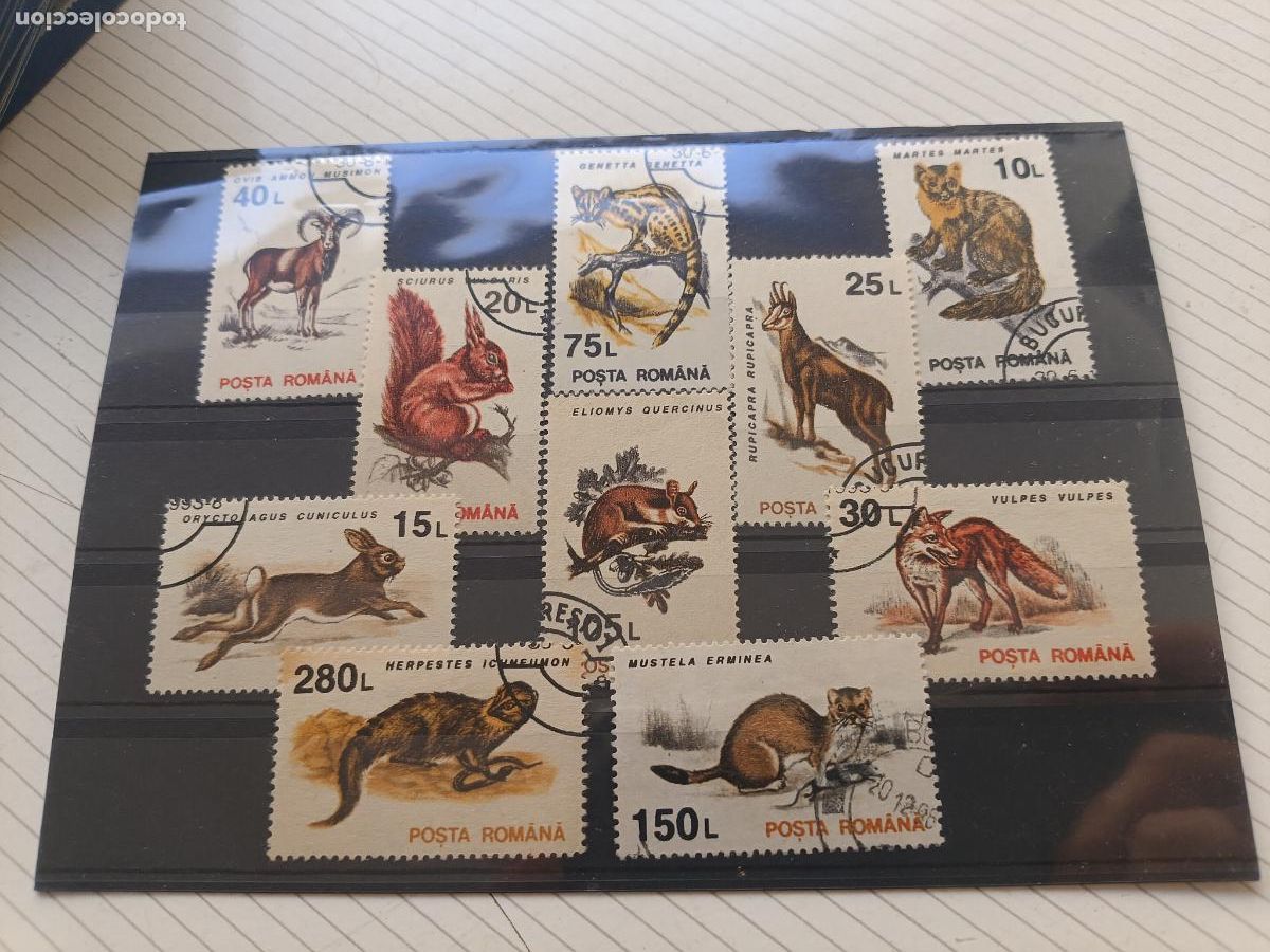 Sellos: Fauna. Lote de sellos. Ruman&iacute;a