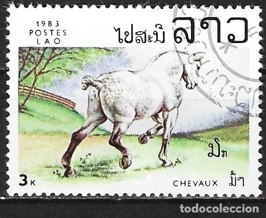 Sellos: Laos 1983 - Mi 628 - YT 457 - Caballo