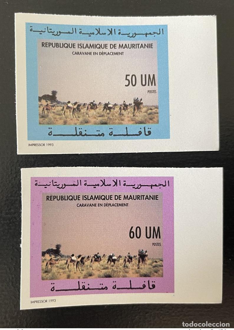 Sellos: Mauritania 1993 ND IMPERF Mi. 1008 - 1009 Caravana itinerante Camel Wildlife