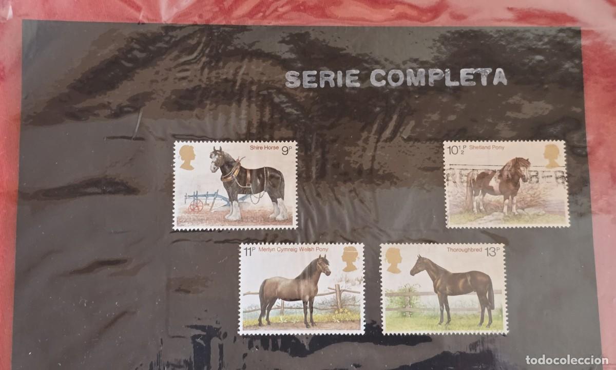 Sellos: SELLOS MATASELLADOS - SERIE COMPLETA - GRAN BRETA&Ntilde;A 1978 - CABALLOS