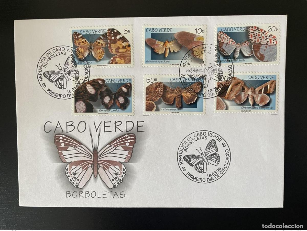 Sellos: Cabo Verde 1999 Mi. 753 - 758 FDC Mariposas Borboletas insectos