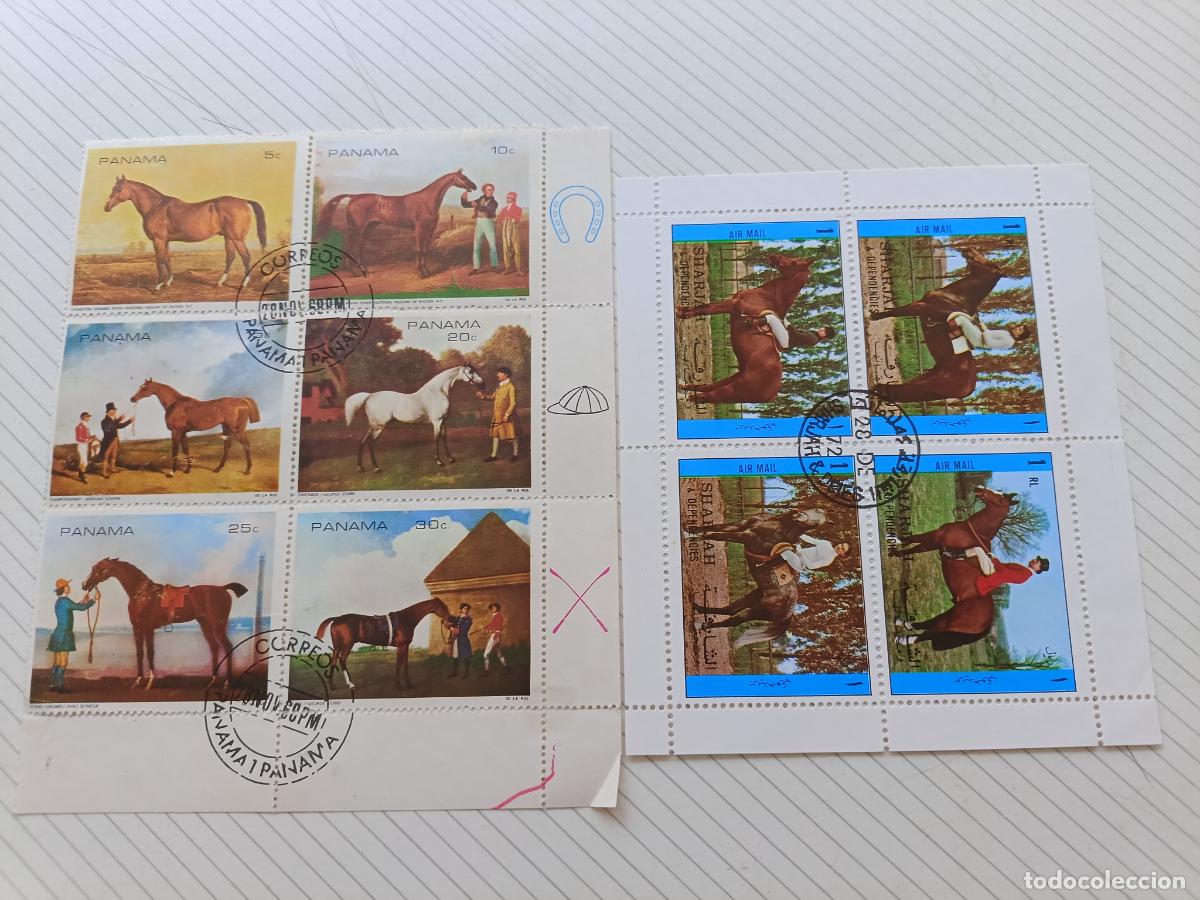 Sellos: H&iacute;pica, caballos. Lote de sellos