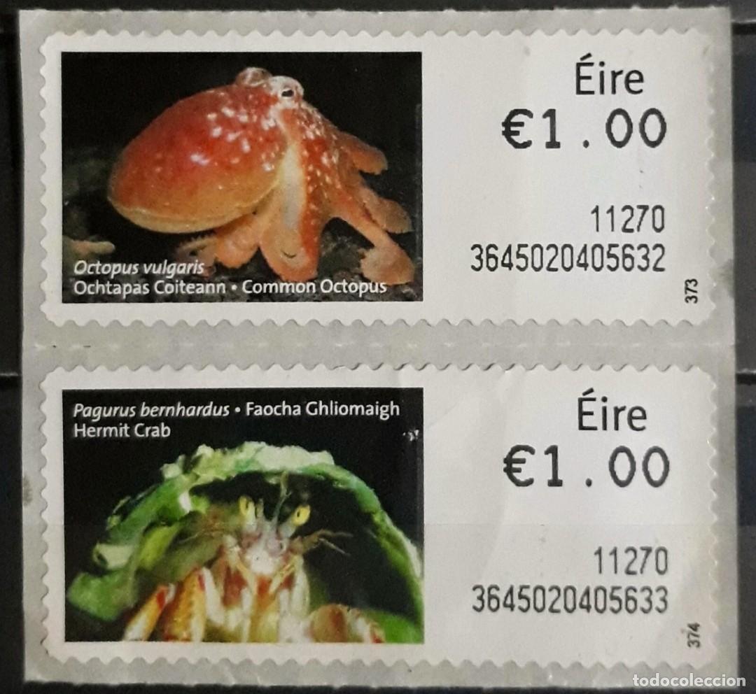 Sellos: IRLANDA 2 ATMs Fauna Marina. NUEVO - MNH **