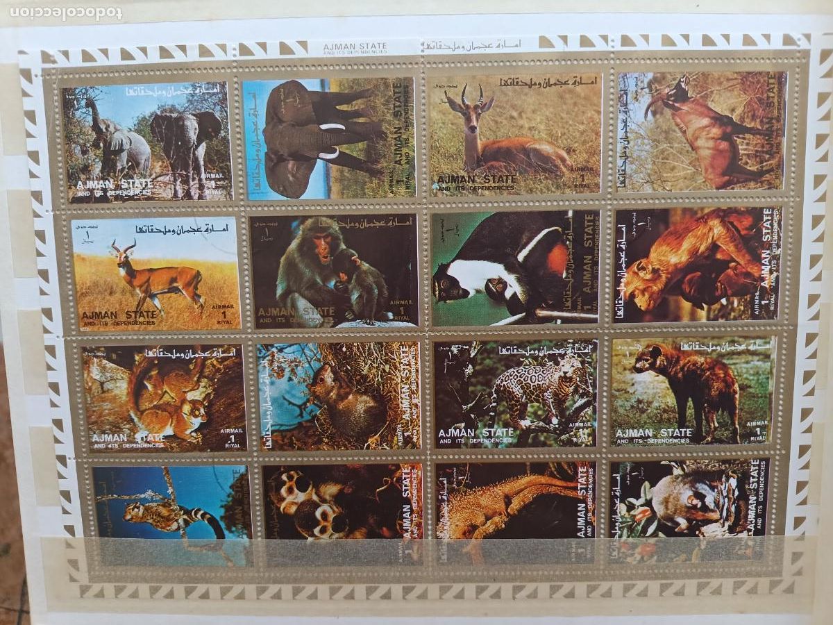 Sellos: Lote de sellos AJMAN. Animales