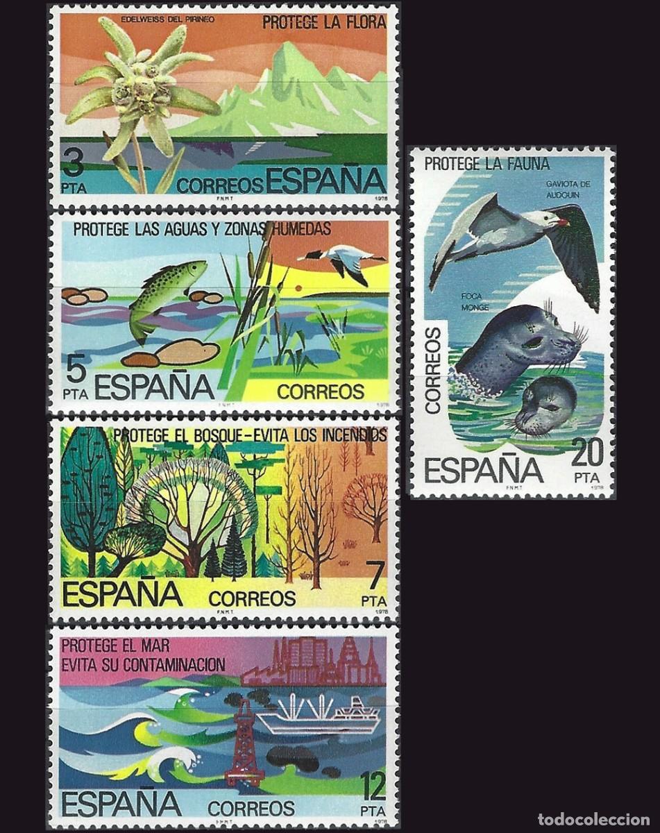 Sellos: 5v Espa&ntilde;a, 1978 | Nature conservation | Ed: 2469/73, Yv: 2114/8, Mi: 2361/5 MNH **
