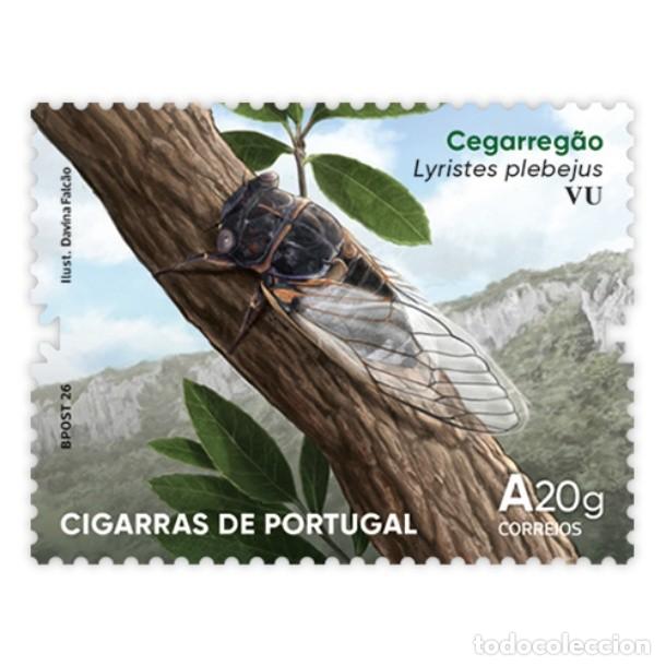 Sellos: Portugal ++ & Insectos, Cigarras de Portugal, Cegarregao, Lyristes plebejus 2026 (311888)